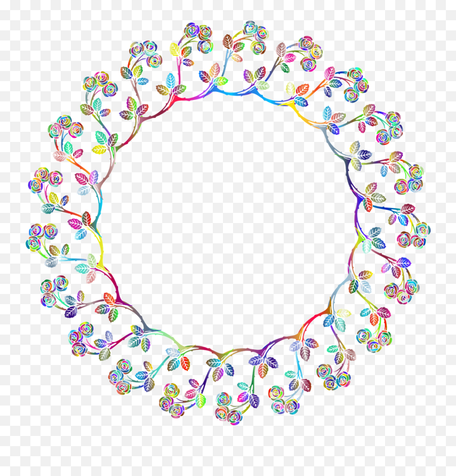 Rose Frame Floral - Free Vector Graphic On Pixabay Dot Emoji,Rose Border Png