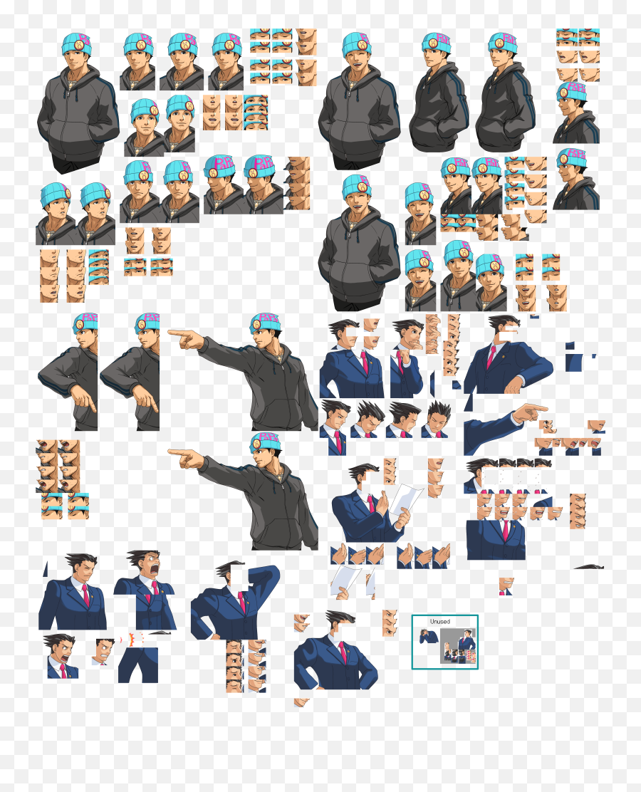 Download Click For Full Sized Image Phoenix Wright - Phoenix Phoenix Wright Aa Sprites Emoji,Phoenix Wright Png