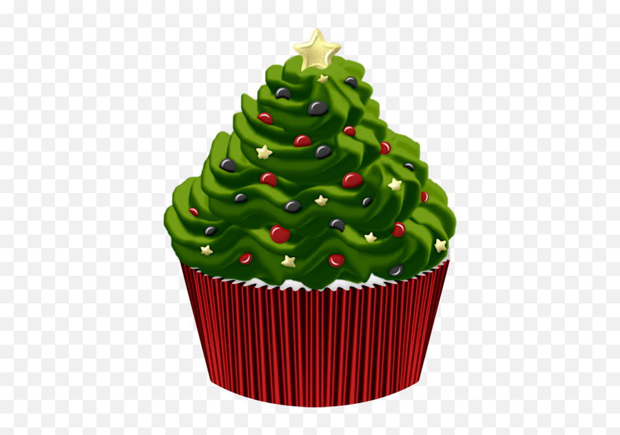 Gateauxtubes Cupcake Illustration Christmas Calligraphy - Baking Cup Emoji,Christmas Tree Clipart
