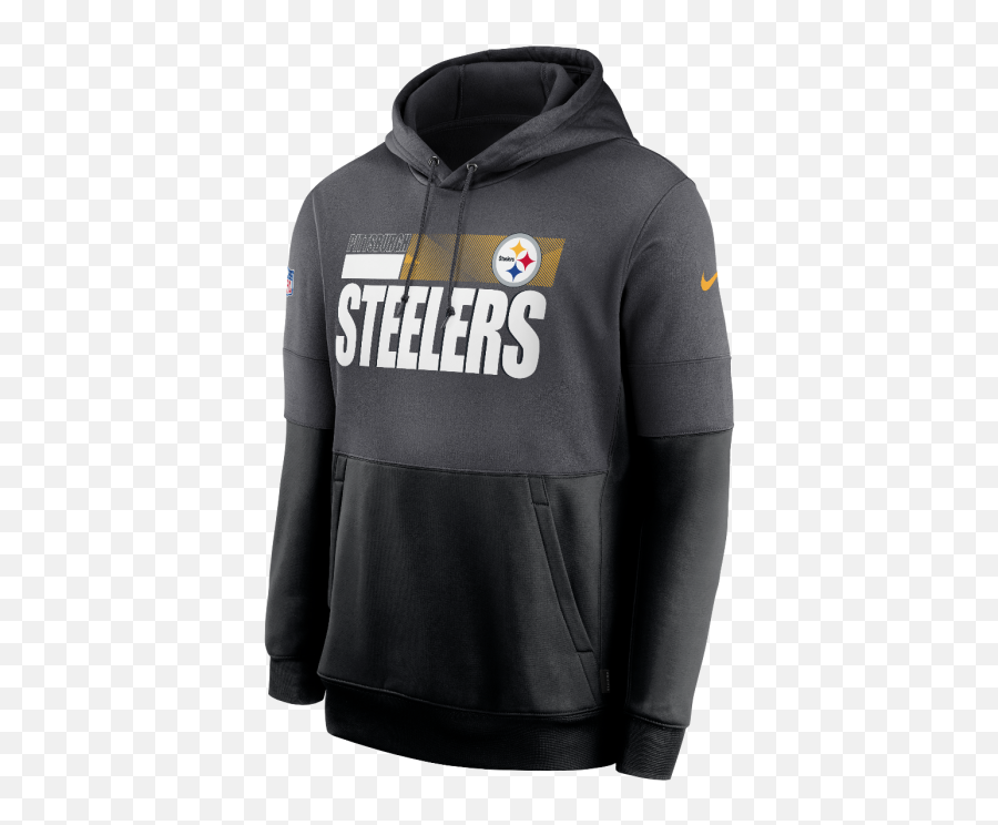 Nike Playbook Therma Grey Sideline Hoodie - Steelers Hoodies Emoji,Nike Logo Sweatshirts