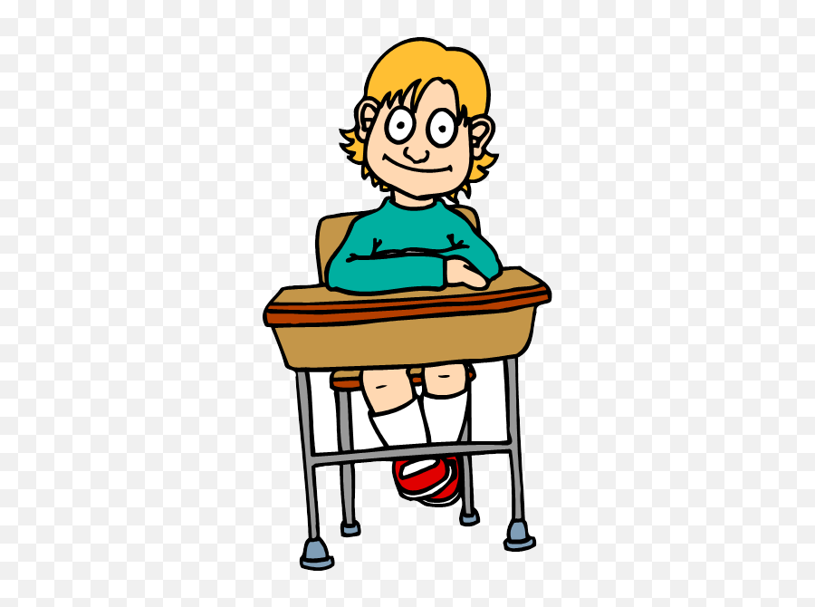 Students Testing Clip Art Clipart 2 - Student In Desk Emoji,Students Clipart