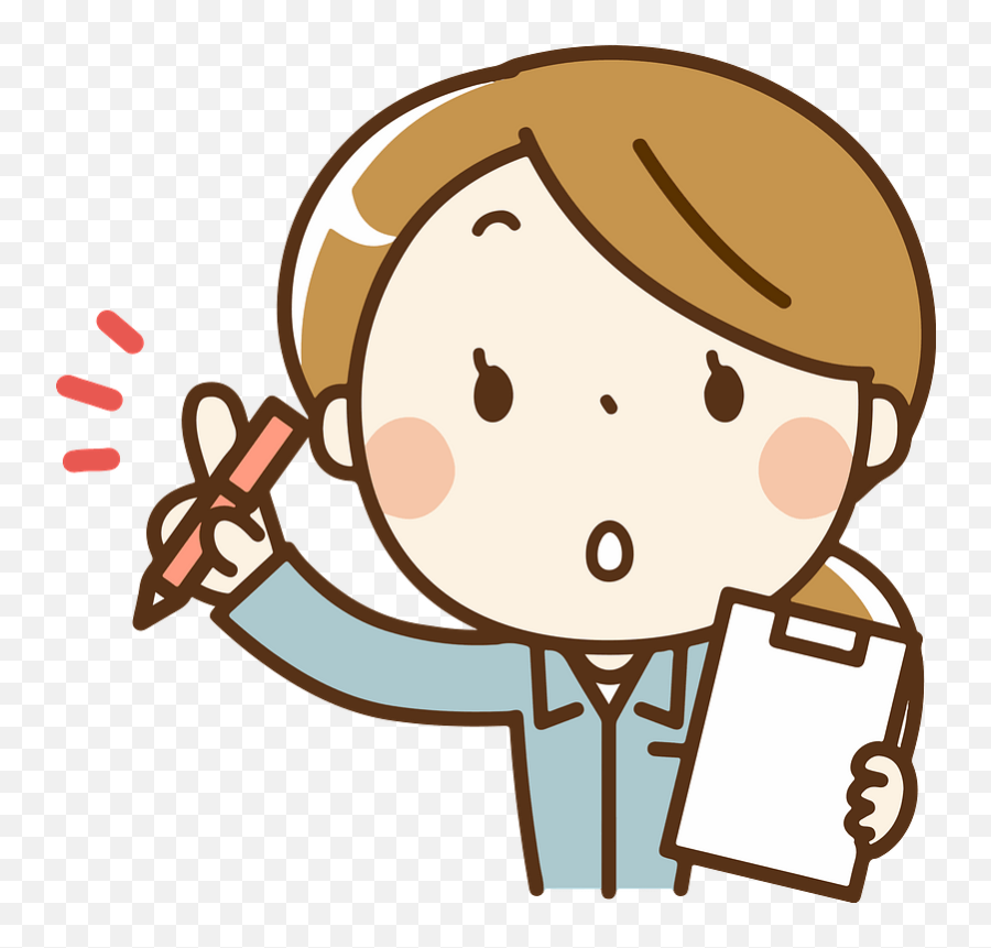 Factory Worker Woman Is Working - Girl Eating Clipart Emoji,Checklist Clipart