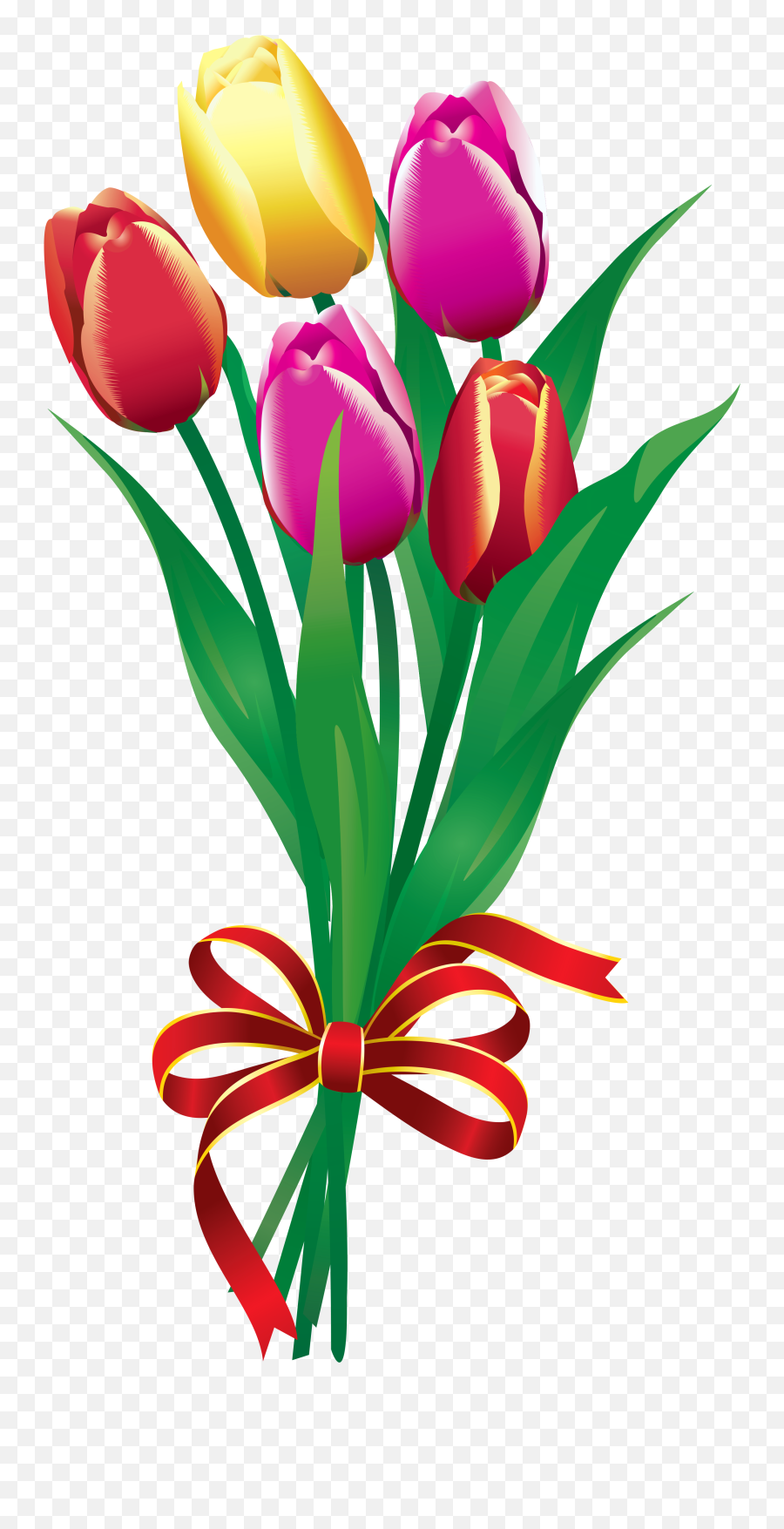 Tulip Bouquet Clipart - Tulip Flower Bouquet Drawing Emoji,Tulips Clipart