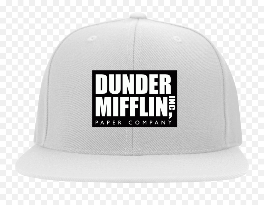 Dunder Mifflin 6297f Yupoong Flat Bill Twill Flexfit Cap - Dunder Mifflin Emoji,Dunder Mifflin Logo