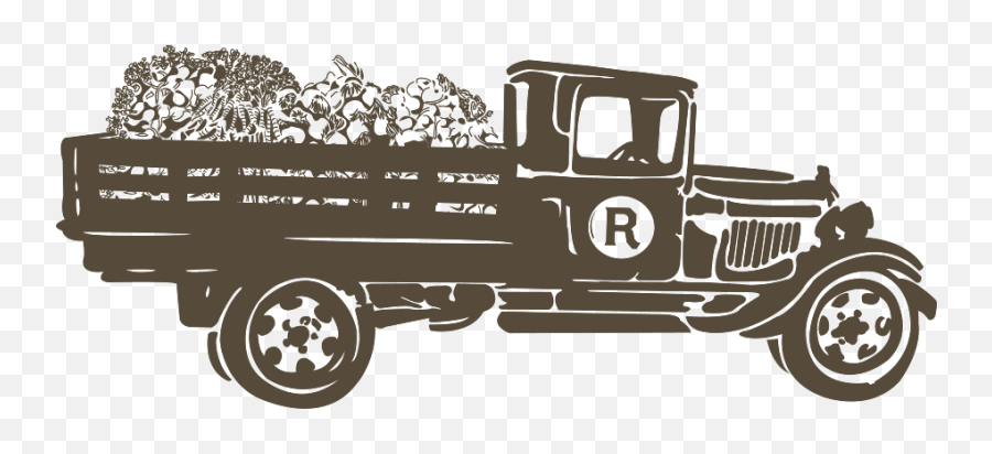 Produce Truck Illustration Transparent Cartoon - Jingfm Old Produce Truck Emoji,Old Truck Clipart