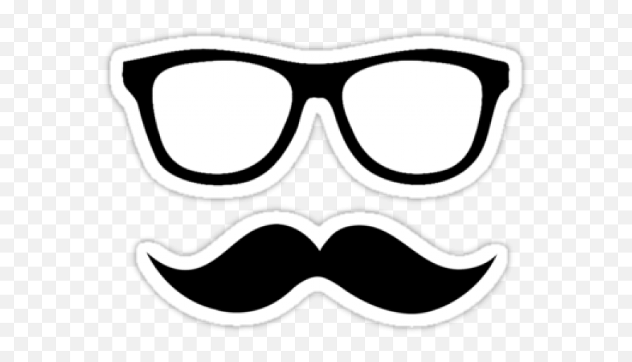 Mustache Clipart Nerdy Glass - Mustache And Glasses For Teen Emoji,Mustache Clipart