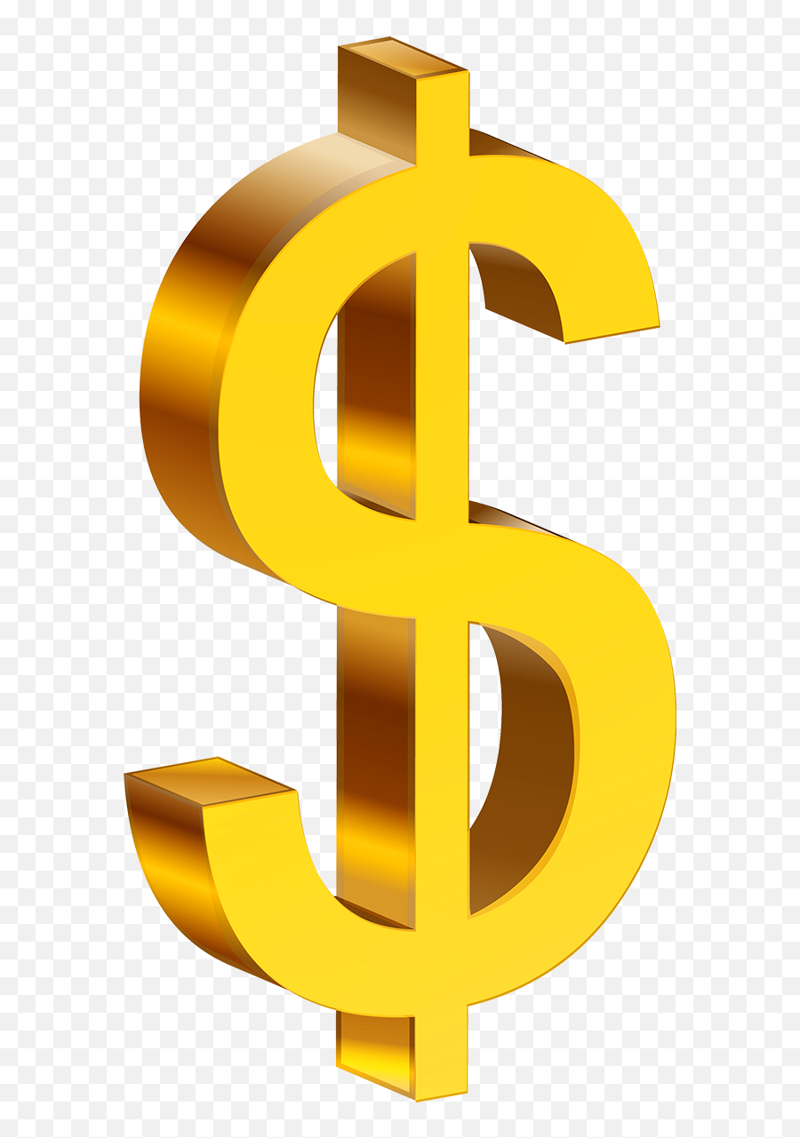 Dollar Sign Png Logo Gold Dollar Sign - Transparent Background Dollar Sign Gold Emoji,Dollar Sign Clipart