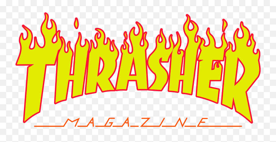 Thrasher Logo - Flame Thrasher Logo Transparent Emoji,Skateboard Companies Logos