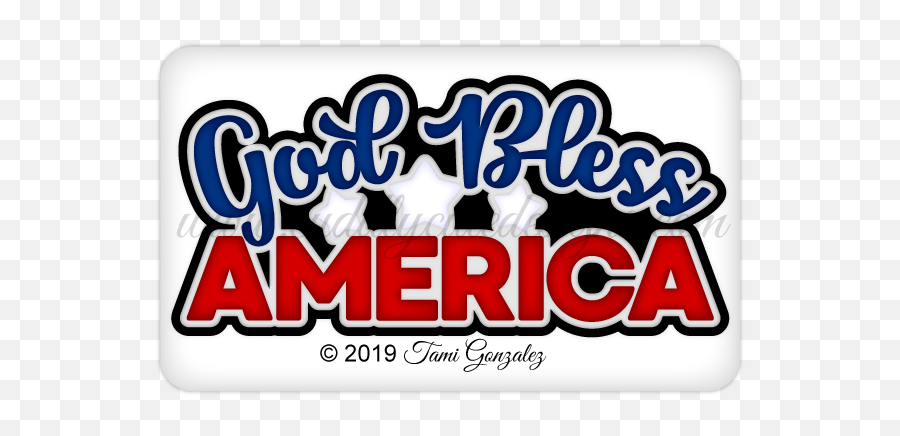 God Bless America Title - Language Emoji,God Bless America Clipart