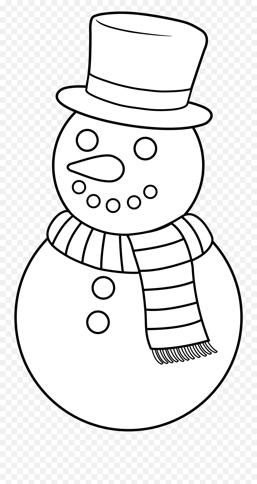 Snowman Coloring Pages Snowman Outline - Snowman Clipart Black And White Emoji,Snowman Clipart