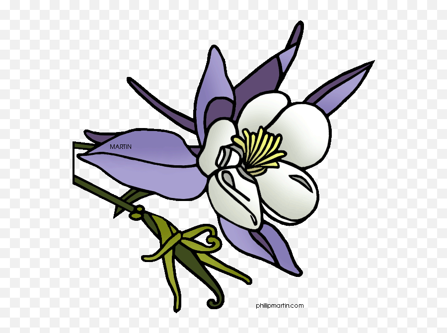 Clipart Panda - Colorado State Flower Clipart Emoji,Rocky Mountains Clipart