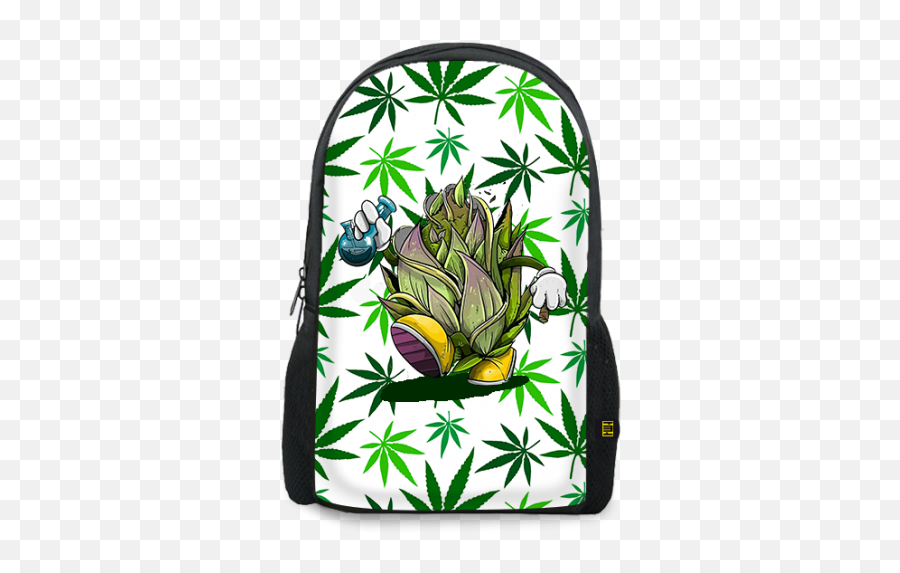 Weed Printed Backpack - For Teen Emoji,Bag Of Weed Png