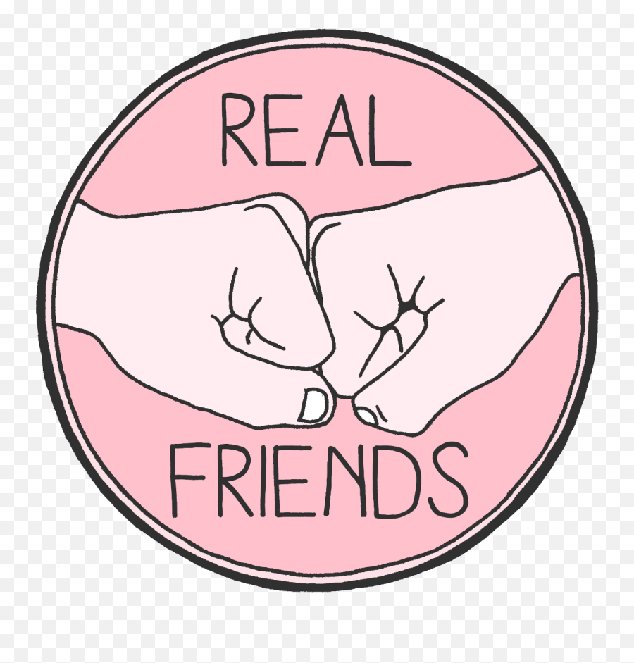 Friend Tumblr - Real Friends Sticker Emoji,Friends Clipart