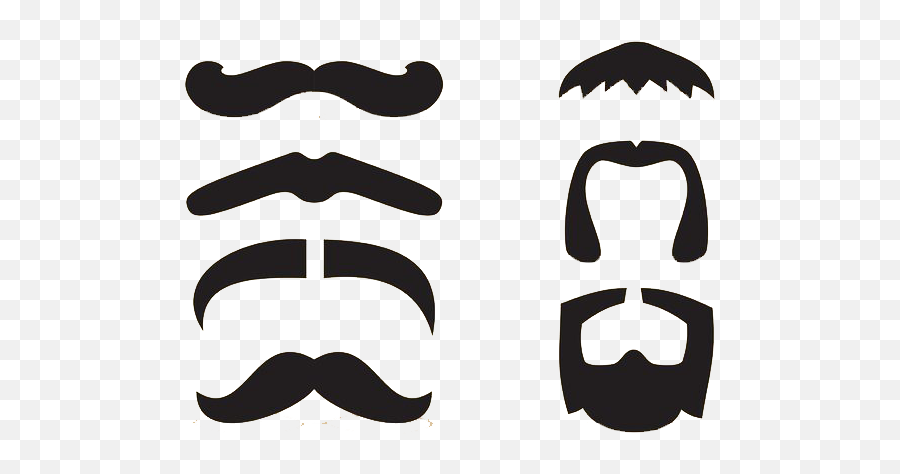 Moustache Clipart Facial Hair Moustache Facial Hair - Cartoon Transparent Png Beard Emoji,Beard Clipart