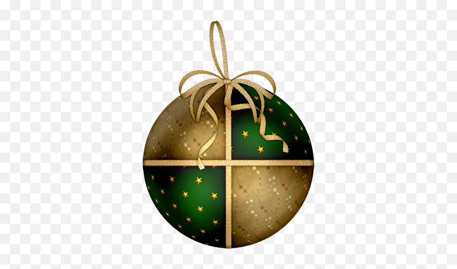Download Hd Bolas De Navidad - Gold Green Christmas Ball Emoji,Christmas Ball Clipart