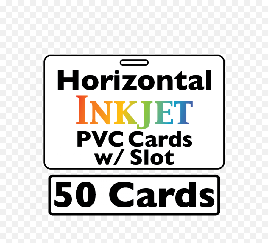 50 Inkjet Pvc Cards - W Slot Horizontal Emoji,Inkjet Transparent