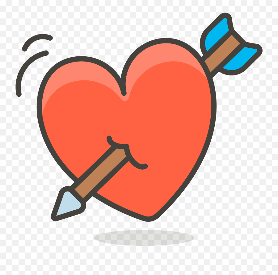 Heart With Arrow Emoji Clipart Free Download Transparent,Cute Arrow Clipart