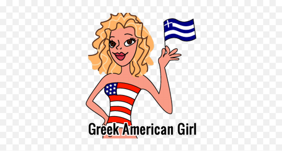 Greek American Girl - Greek American Girl Emoji,American Girl Logo