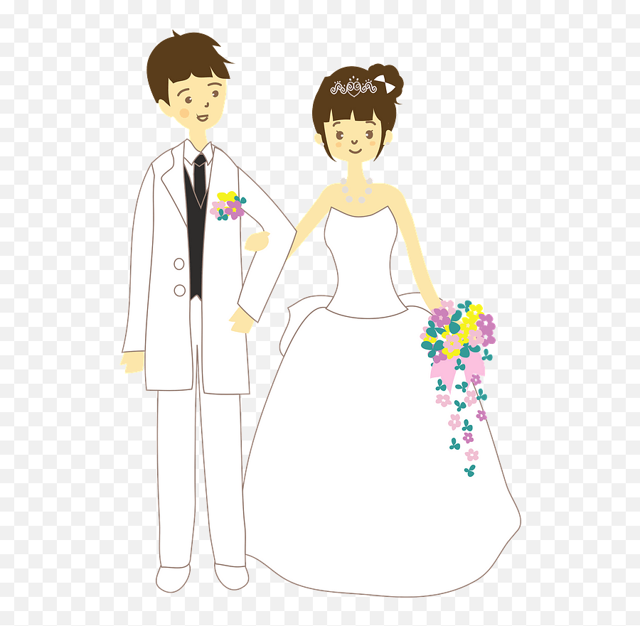 Bride And Groom Are At The Wedding Clipart Free Download - Floor Length Emoji,Marriage Clipart