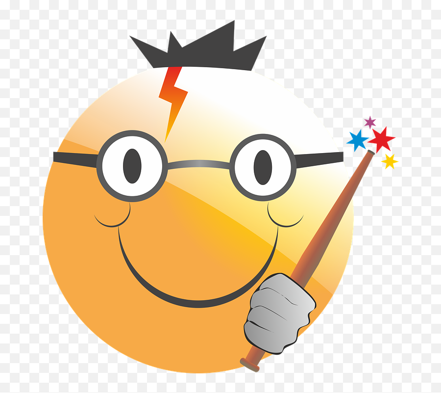 Emoticon Smiley Harry Potter - Free Vector Graphic On Pixabay Emoji,Harry Potter Wand Clipart
