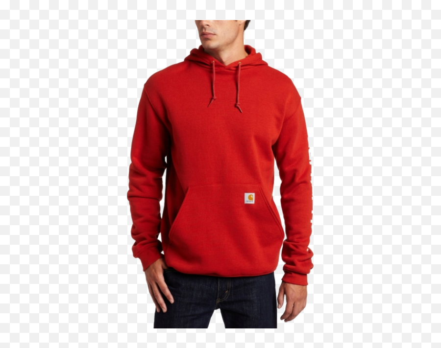 Carhartt Long Sleeves T - Red Carhartt Hoodie Logo Sleeve Emoji,Carhartt Logo