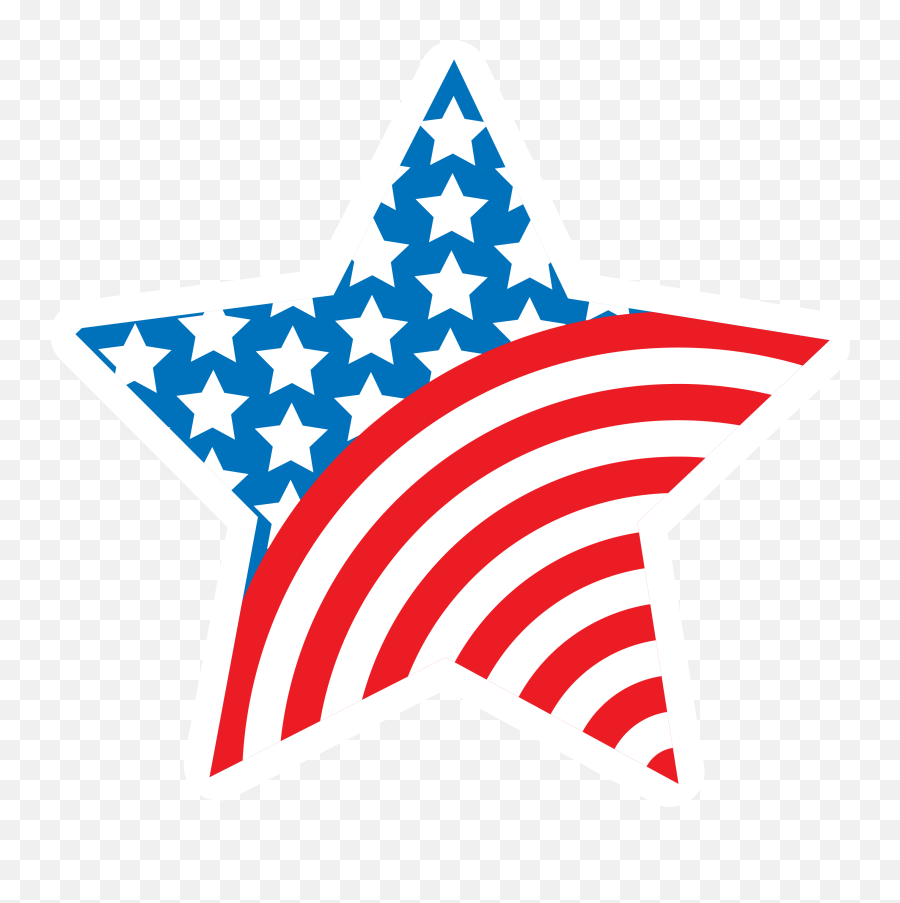 American Star Clipart - American Flag Stars Transparent Clip Art American Flag Star Emoji,Stars Clipart Transparent