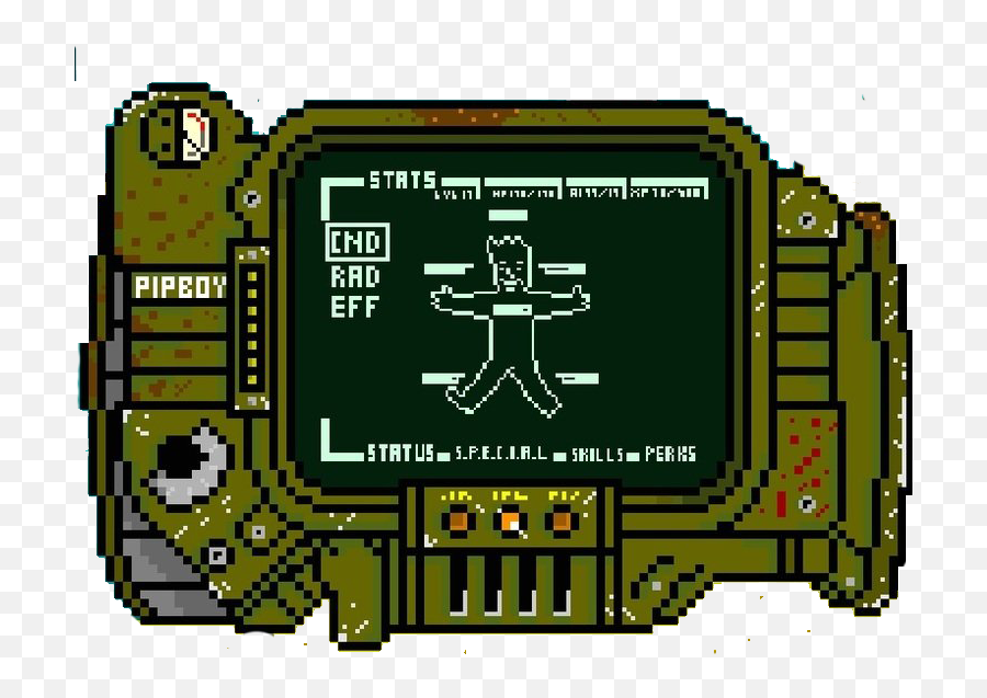 Fallout 4 Pip Boy Pixel Art Png Image Emoji,Pip Boy Png