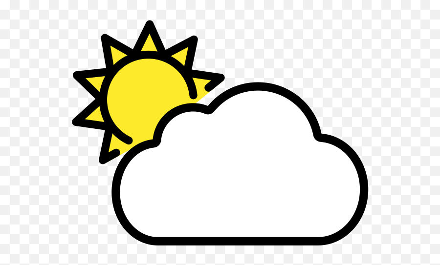 White Sun Behind Cloud - Emoji Meanings U2013 Typographyguru,Partly Cloudy Clipart