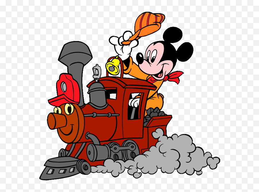 Mickey On A Train - Clip Art Library Emoji,Train Clipart Images