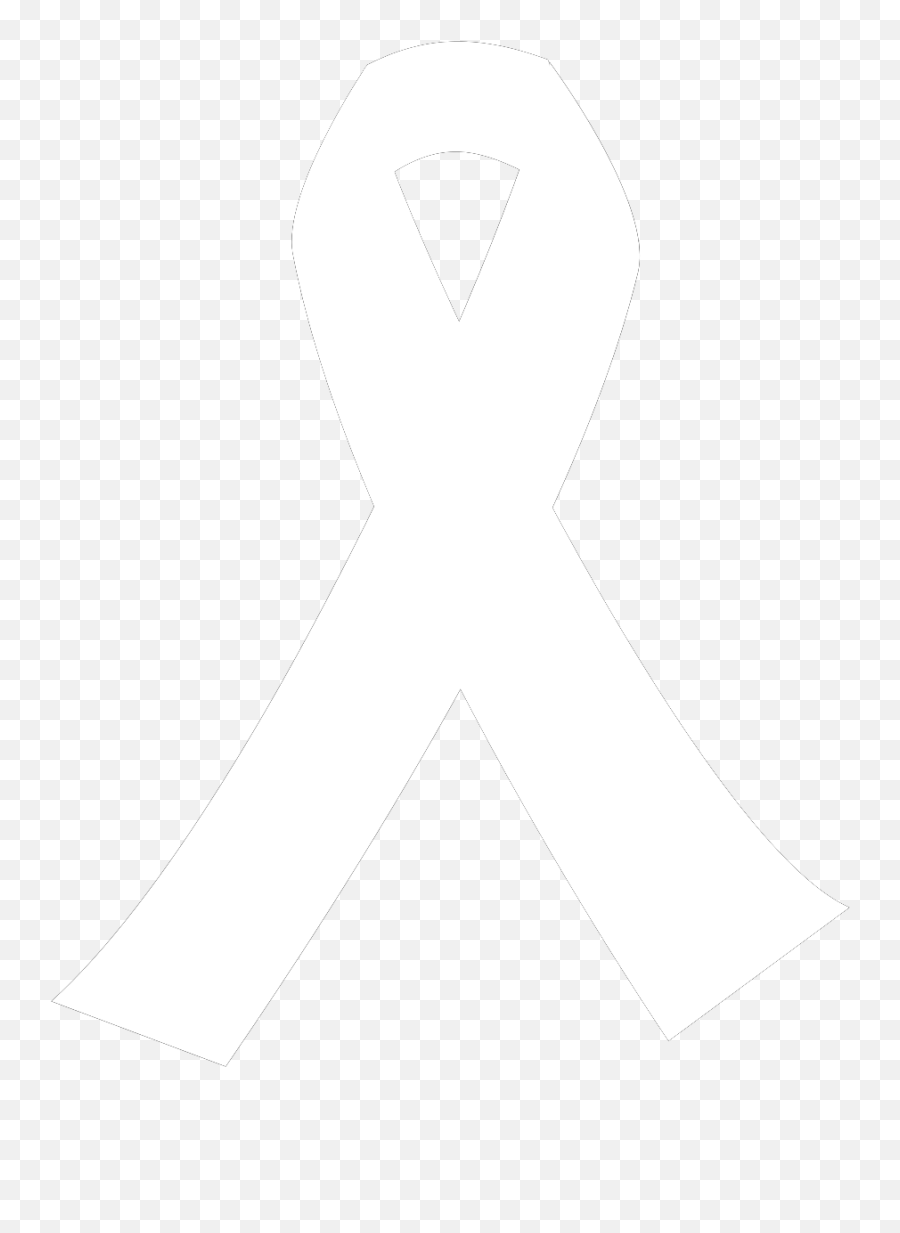 Best Cancer Ribbon Outline - White Ribbon Awareness Png Emoji,Cancer Ribbon Clipart