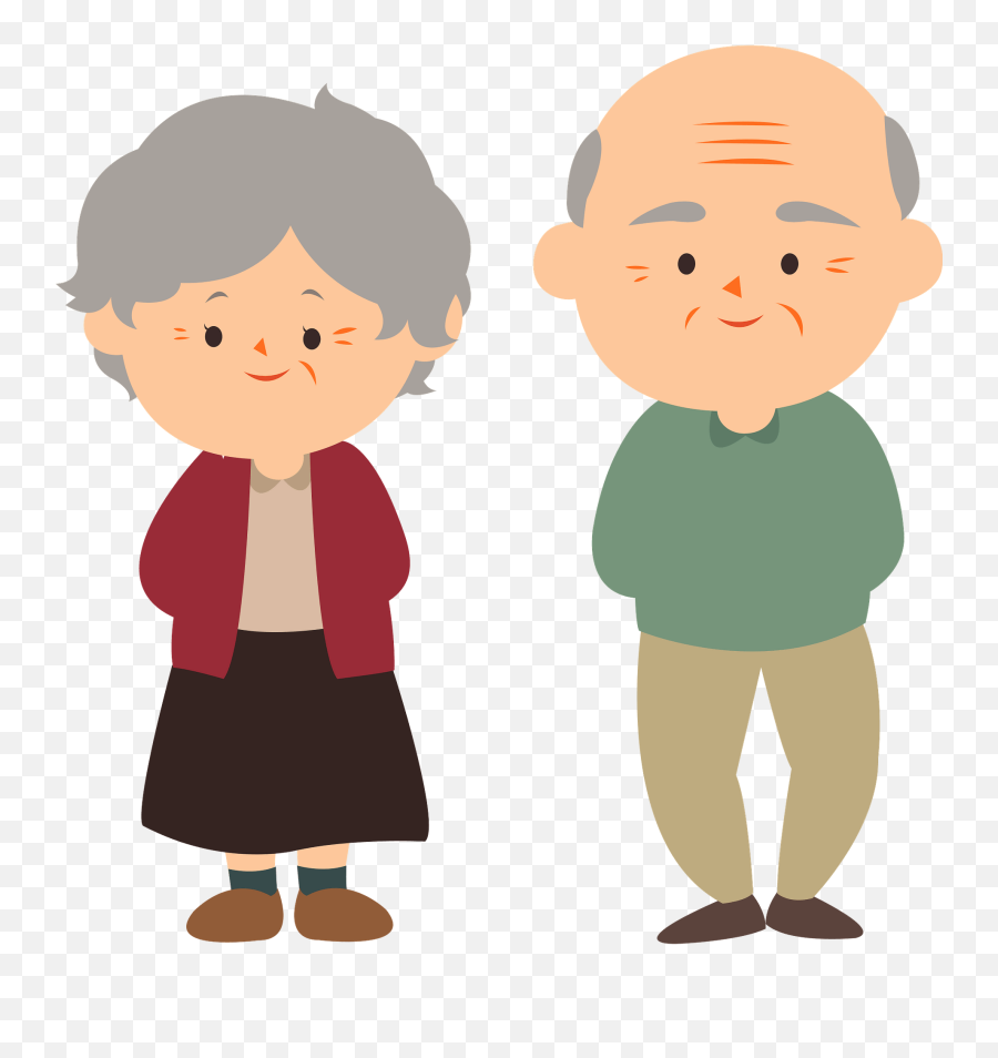 Old Couple Clipart - Transparent Old Couple Clipart Emoji,Picture Clipart