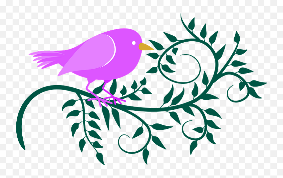 Birds And Vines Clipart - Decorative Emoji,Vines Clipart