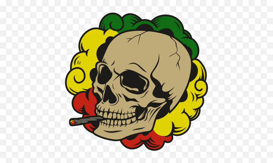 Smoking Skull Svg Smoke Skulls Svg Skull Logo Rasta - Cigarette Emoji,Skull Logo