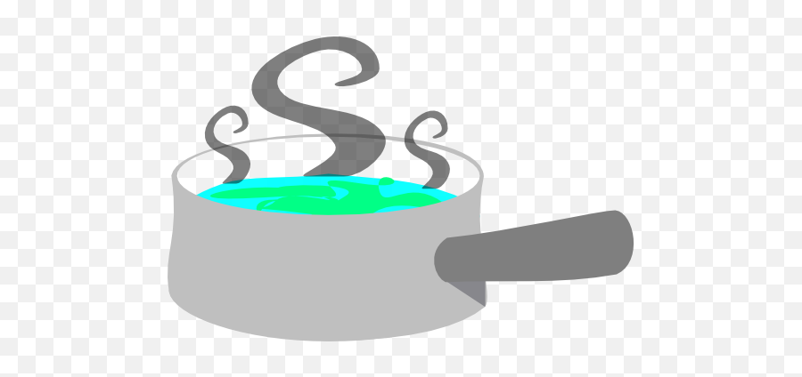 Grey Pot With Steam Clip Art At Clker - Pot Of Boiling Water Transparent Emoji,Steam Clipart
