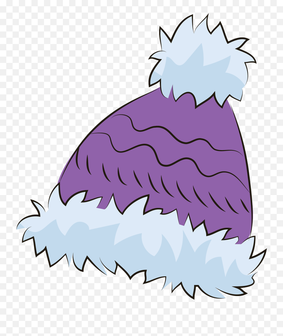 Purple Winter Hat Clipart - Winter Hat Png Cartoon Emoji,Hat Clipart