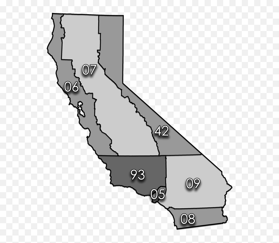 California Area Geographical Boundaries U2013 Cnia - California Aa Area Map Emoji,California Map Png
