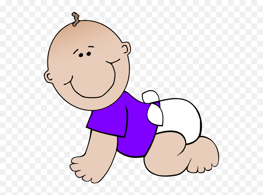 Baby 34 Clip Art At Clker - Crawling Baby Clipart Emoji,Babysitting Clipart