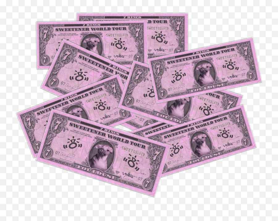 7rings Arianagrande Pinkmoney Sticker By Twilight - Sticker 7 Rings Png Emoji,Money Gif Png