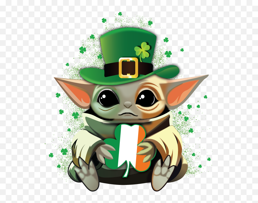 Baby Yoda Irish Flag St Patricks Day - Baby Yoda Leprechaun Emoji,Baby Yoda Png