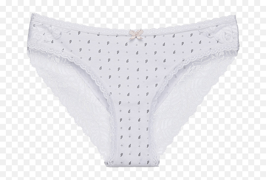 White Panties With Pattern Transparent - Culotte Png Fond Transparent Emoji,Panties Png