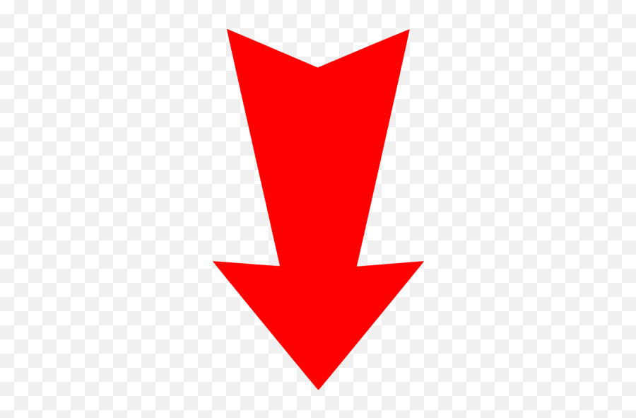 Red Arrow Down 4 Icon - Free Red Arrow Icons Emoji,Red Arrows Png
