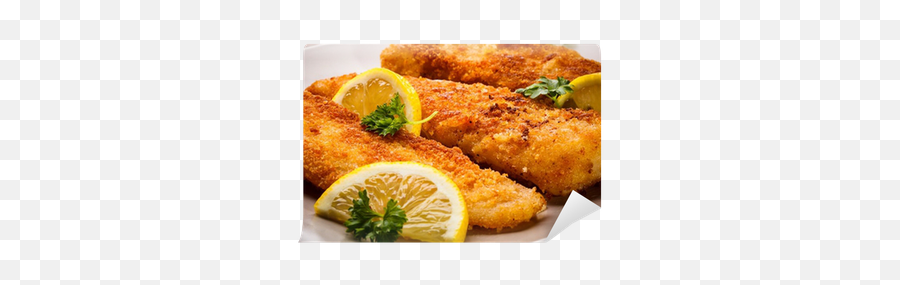 Fish Dish - Fried Fish Fillet With Vegetables Wall Mural Emoji,Fried Fish Png