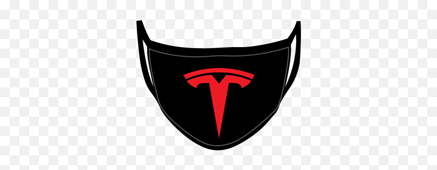 Tesla Logo Face Mask - Automotive Decal Emoji,Tesla Logo