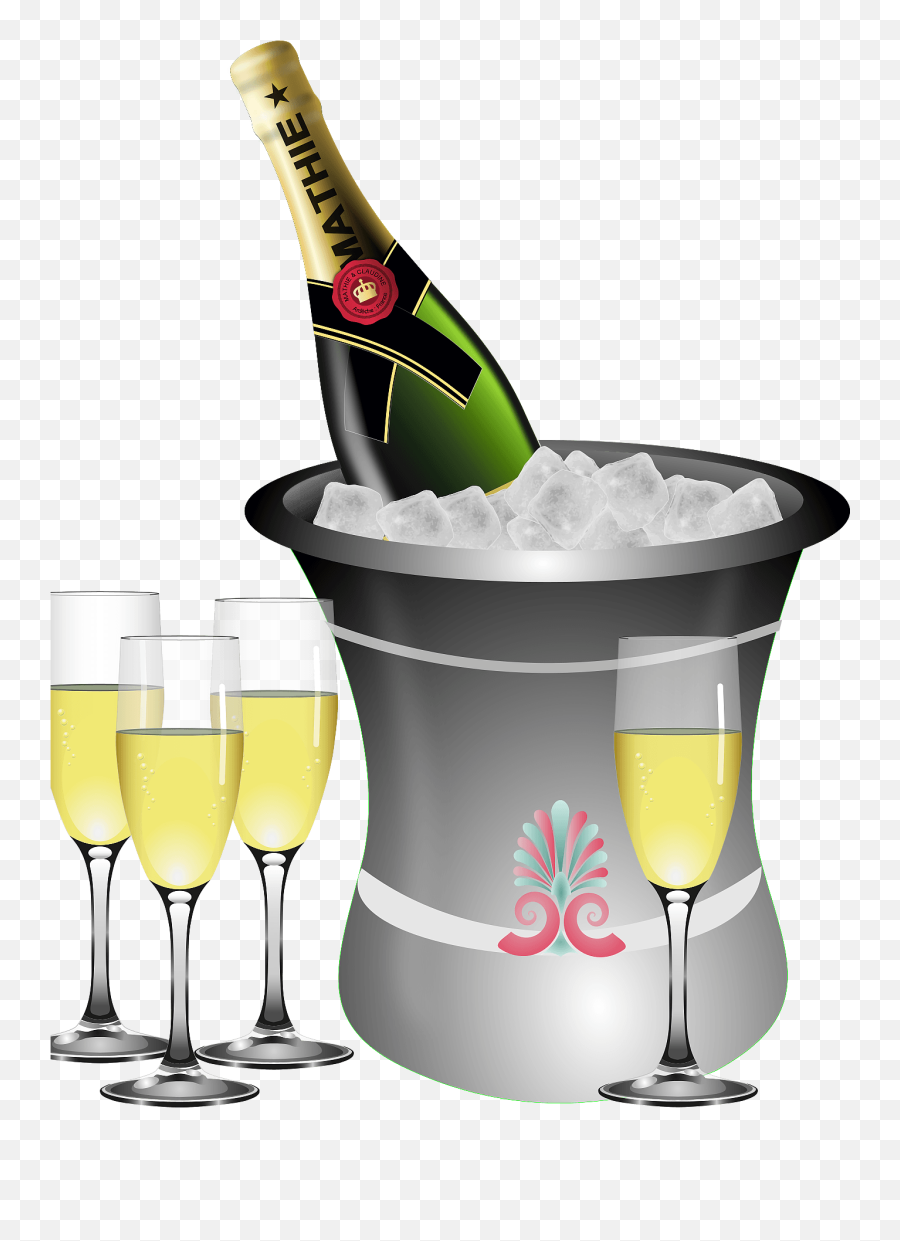 Champagne Bottle Clipart Free Download Clip Art Png 2 - Champagne Bottle And Glass Pictures Clip Art Emoji,Champagne Png