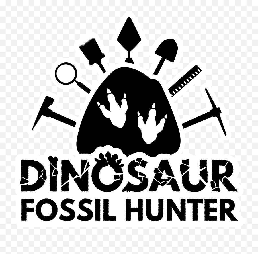 Logo For Dinosaur Fossil Hunter Emoji,Hunter Logo