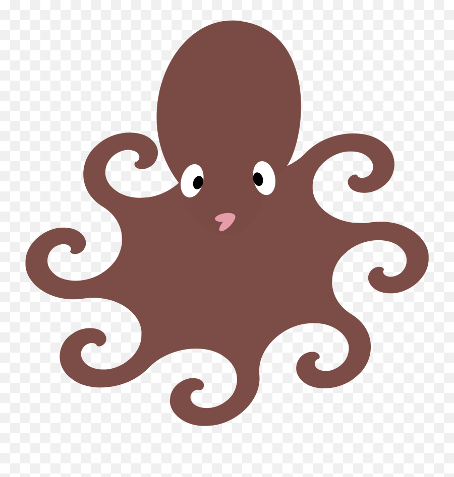 Brown Clipart Octopus - Octopus Transparent Cartoon Jingfm Octopus Emoji,Octopus Clipart