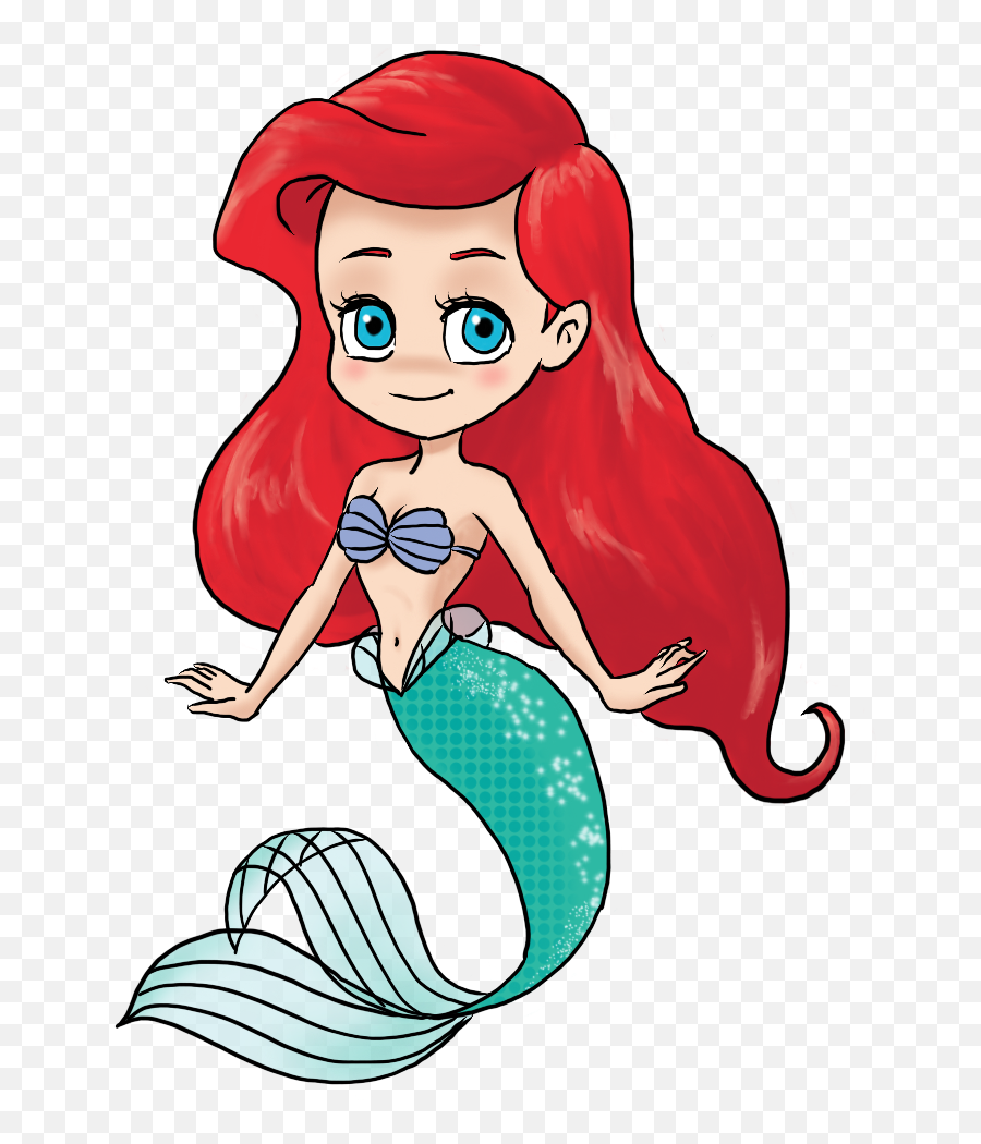 Download Hd La Sirenita - Ariel Ariel Transparent Png Sirenita Ariel Dibujo Facil Emoji,Ariel Png