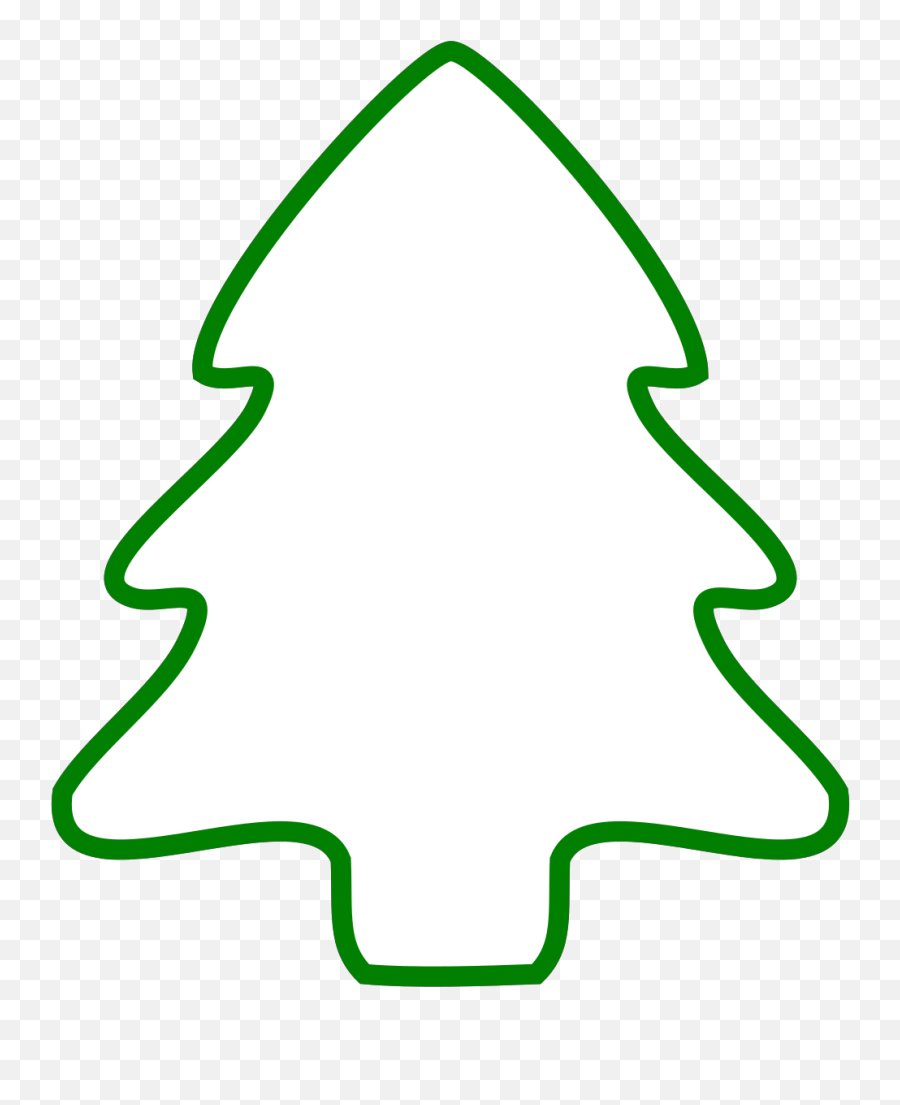 Green Christmas Tree Outline Svg Vector - Free Christmas Tree Green Outline Emoji,Christmas Tree Outline Clipart