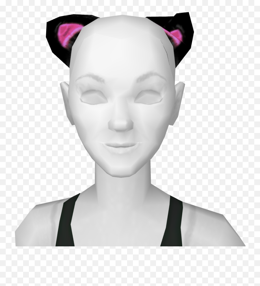 Black Cat Ears - Half Halo Angel Emoji,Cat Ears Png