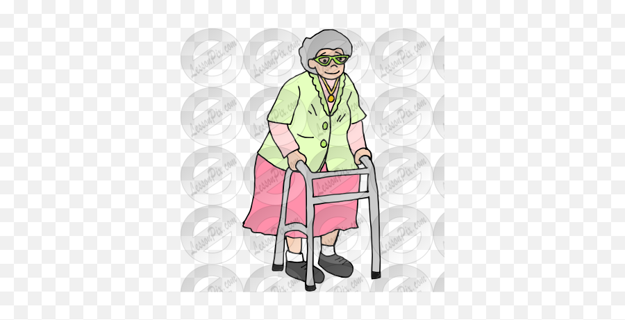 Old Lady Picture For Classroom - Happy Emoji,Old Lady Clipart